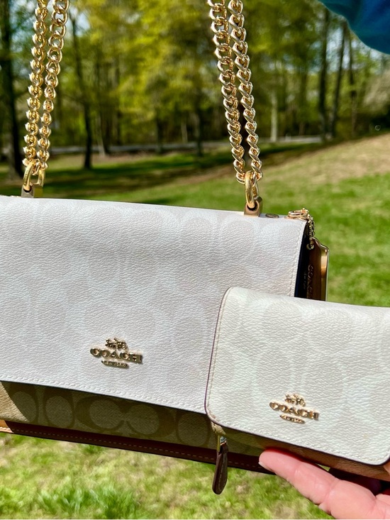 Coach Handbags - Coach Klare Crossbody Bag & Matching Tri-fold Wallet - Chalk/Glacier White Multi